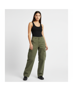 Tailored Black Cargo Trousers with Slim Fit