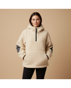 Rust Orange Cropped Hoodie With Frayed Hem and Trendy Street Style Fit