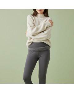 Black High Waist Textured Panel Leggings