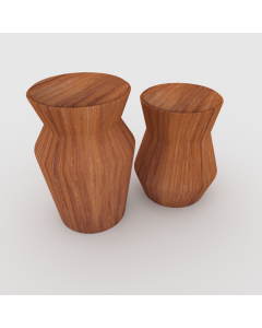 Wooden vase shape table